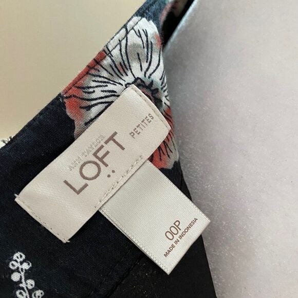 Loft Black Floral Mini Pencil Skirt - Picture 8 of 9